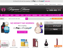 Tablet Screenshot of fragranceheaven.com.au